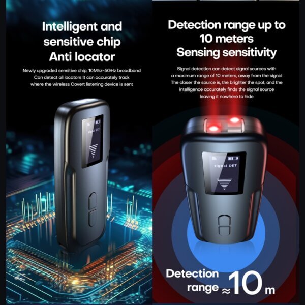 Hidden Camera Detector, Anti-Spy Camera Detector, Hidden Device GPS Detector, Bug Detector, Rf Wireless Signal Scanner, Camera Detector for Hotels, Home, Office, Easy to Use - Imagen 4