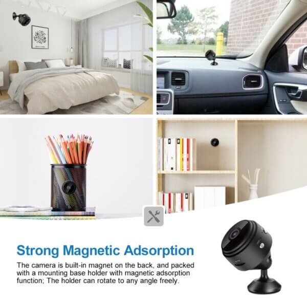 Hidden Camera HD 1080P Surveillance Security with Motion Detection and Night Vision, WiFi Wireless Camera, Indoor Camera, Nanny Cam, Spy Camera, Mini Camera for Pet, Baby and Nanny - Imagen 4